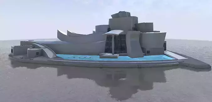 Guggenheim Museum Bilbao Low-poly 3D model