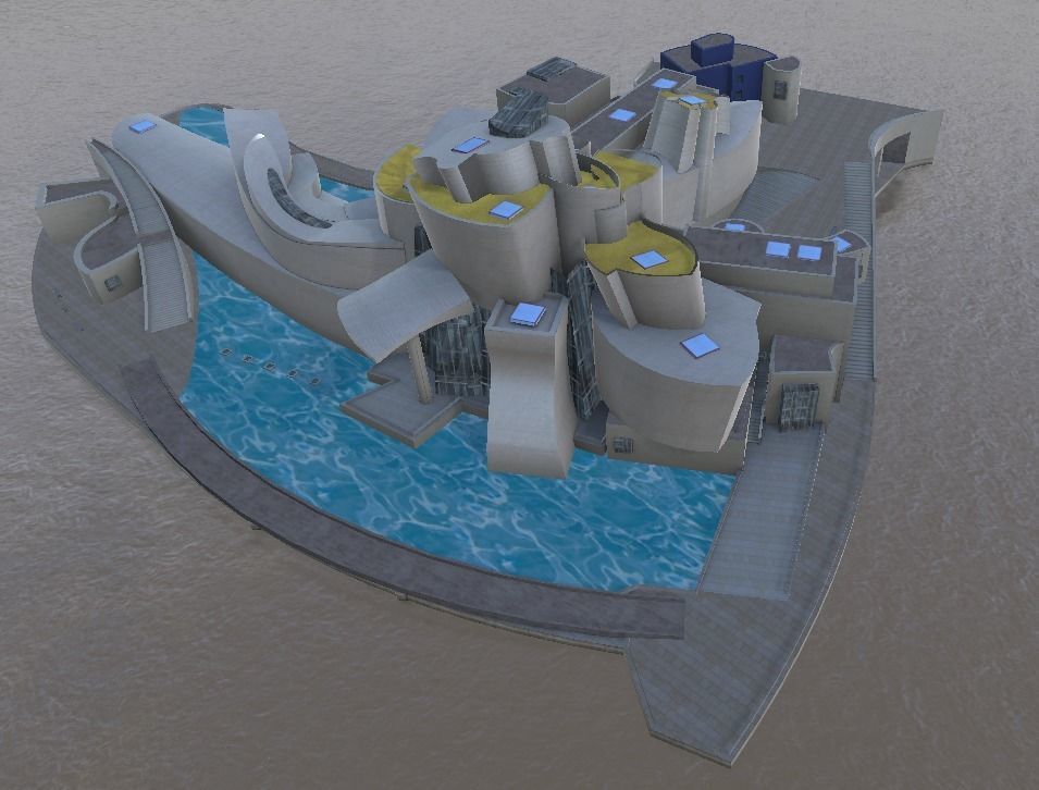 Guggenheim Museum Bilbao Low-poly 3D model_6