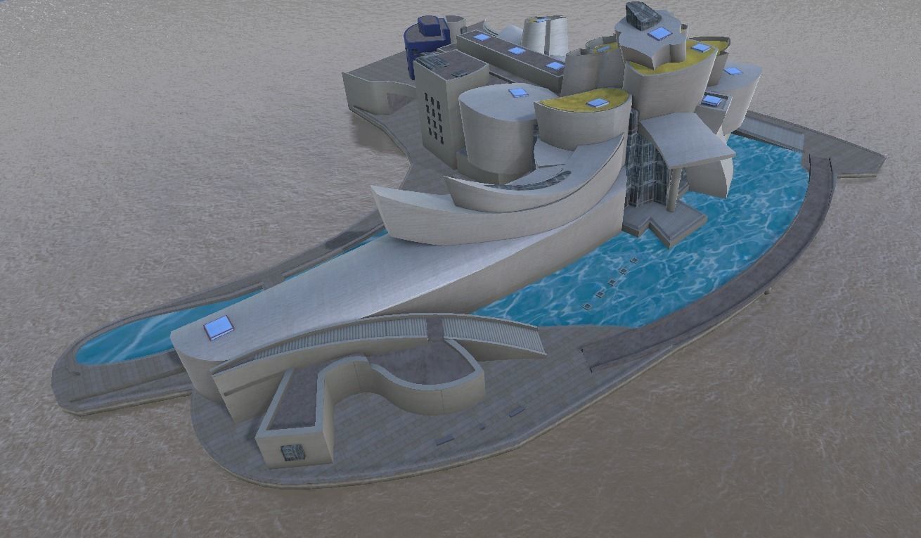 Guggenheim Museum Bilbao Low-poly 3D model_7