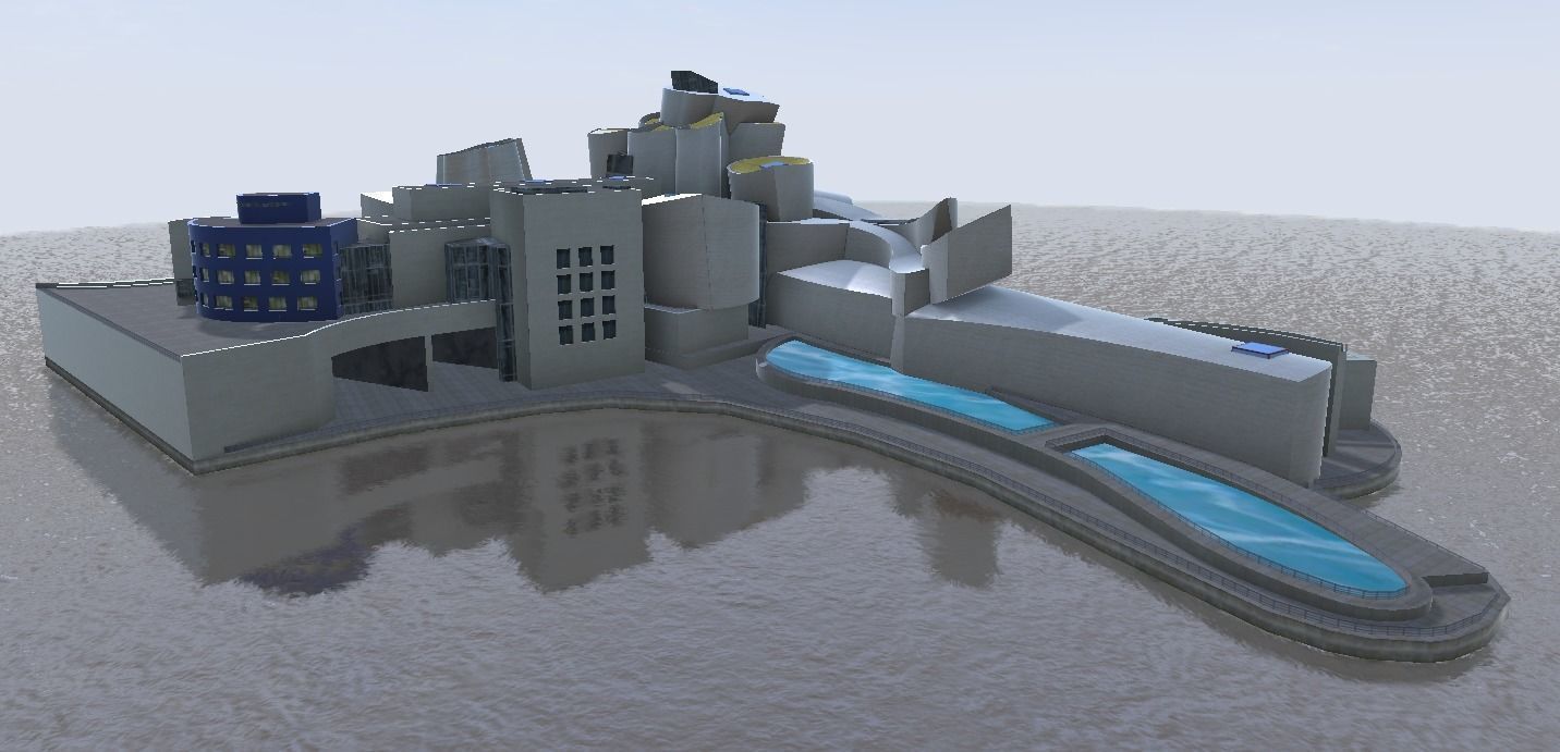 Guggenheim Museum Bilbao Low-poly 3D model_5