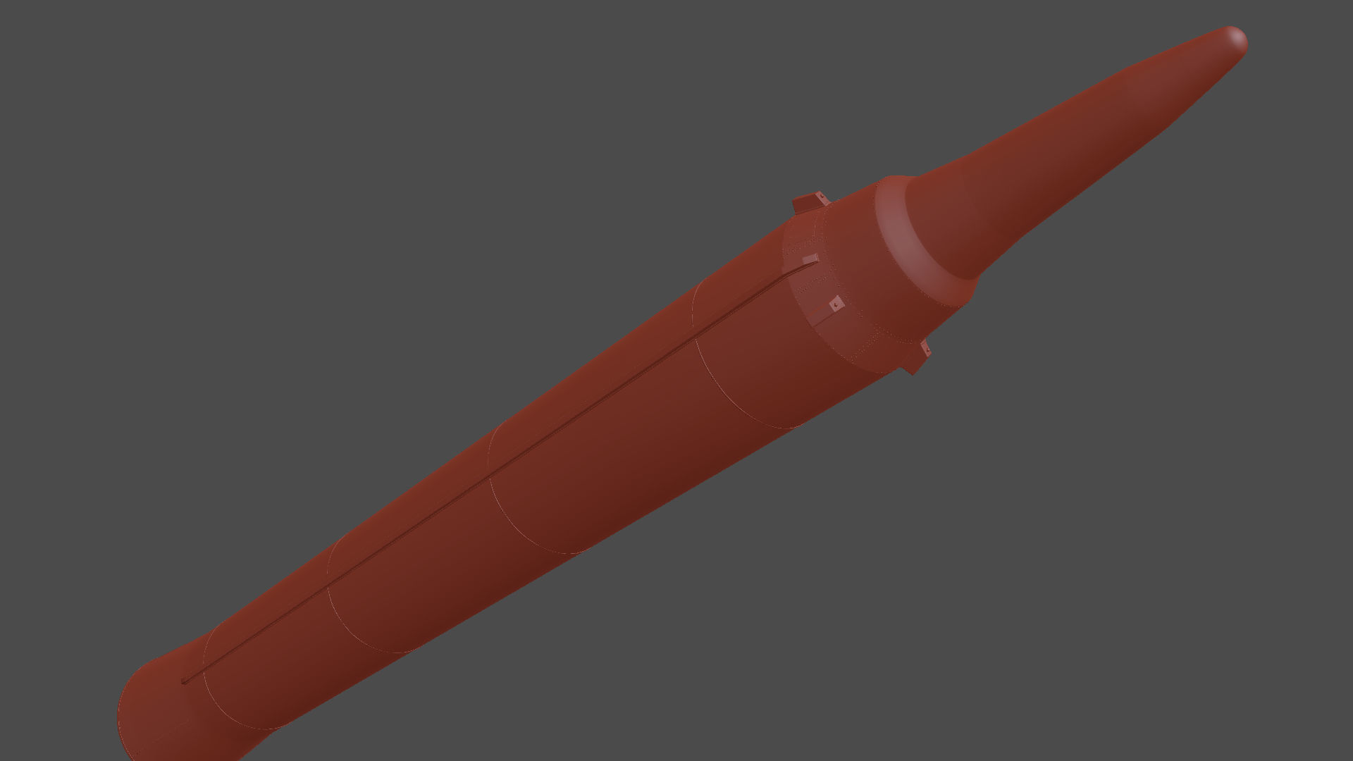 3D Hwasong-12 Ballistic missile Low-poly 3D model_13