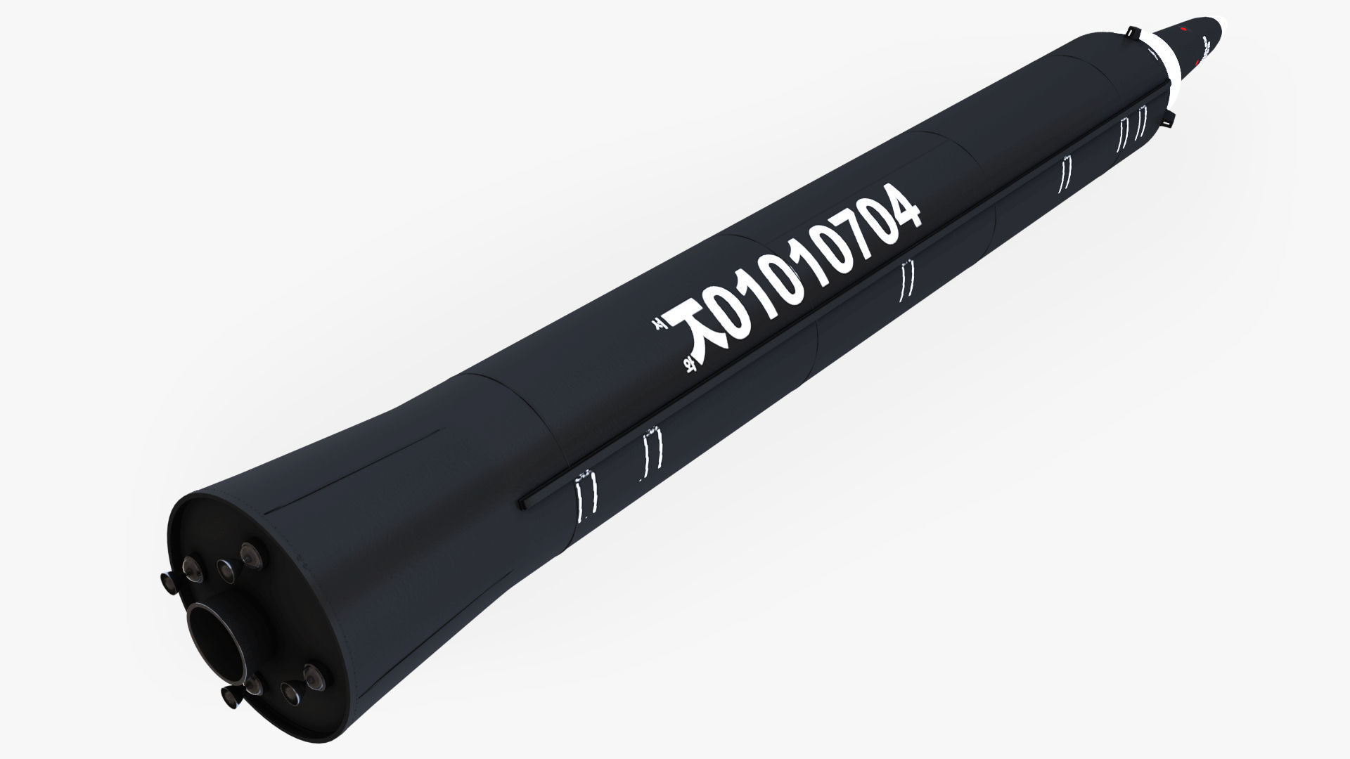 3D Hwasong-12 Ballistic missile Low-poly 3D model_6