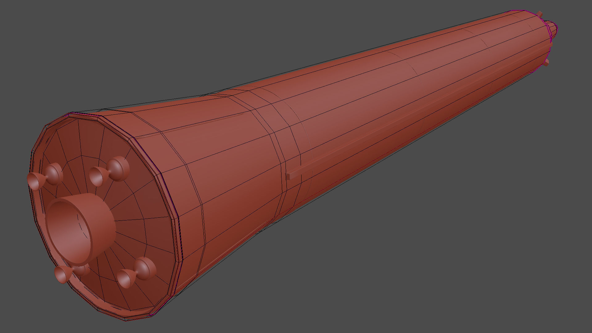 3D Hwasong-12 Ballistic missile Low-poly 3D model_12