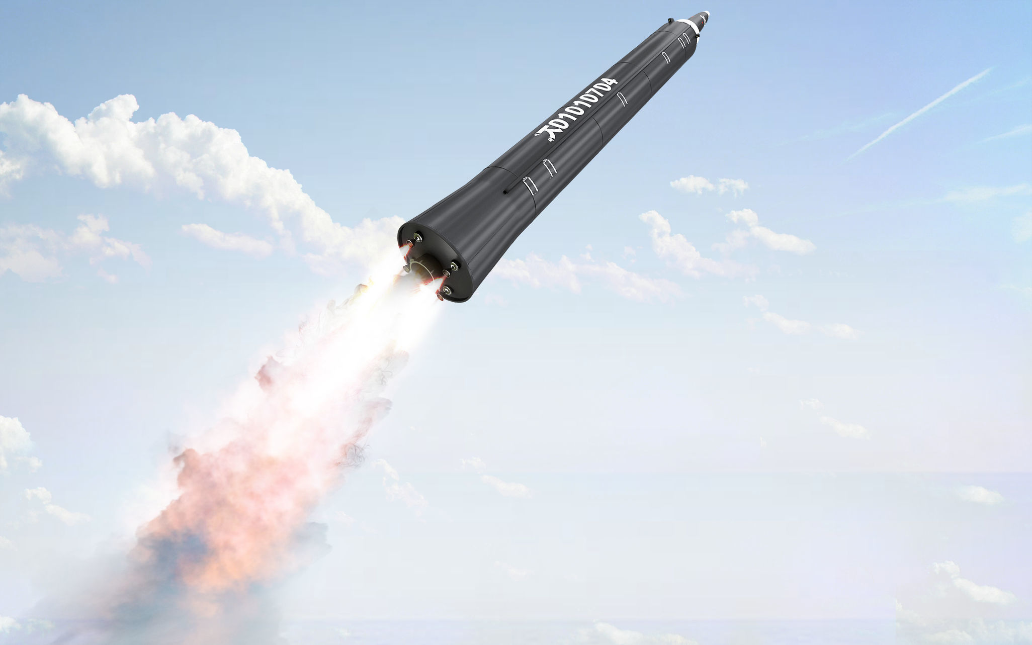 3D Hwasong-12 Ballistic missile Low-poly 3D model_1