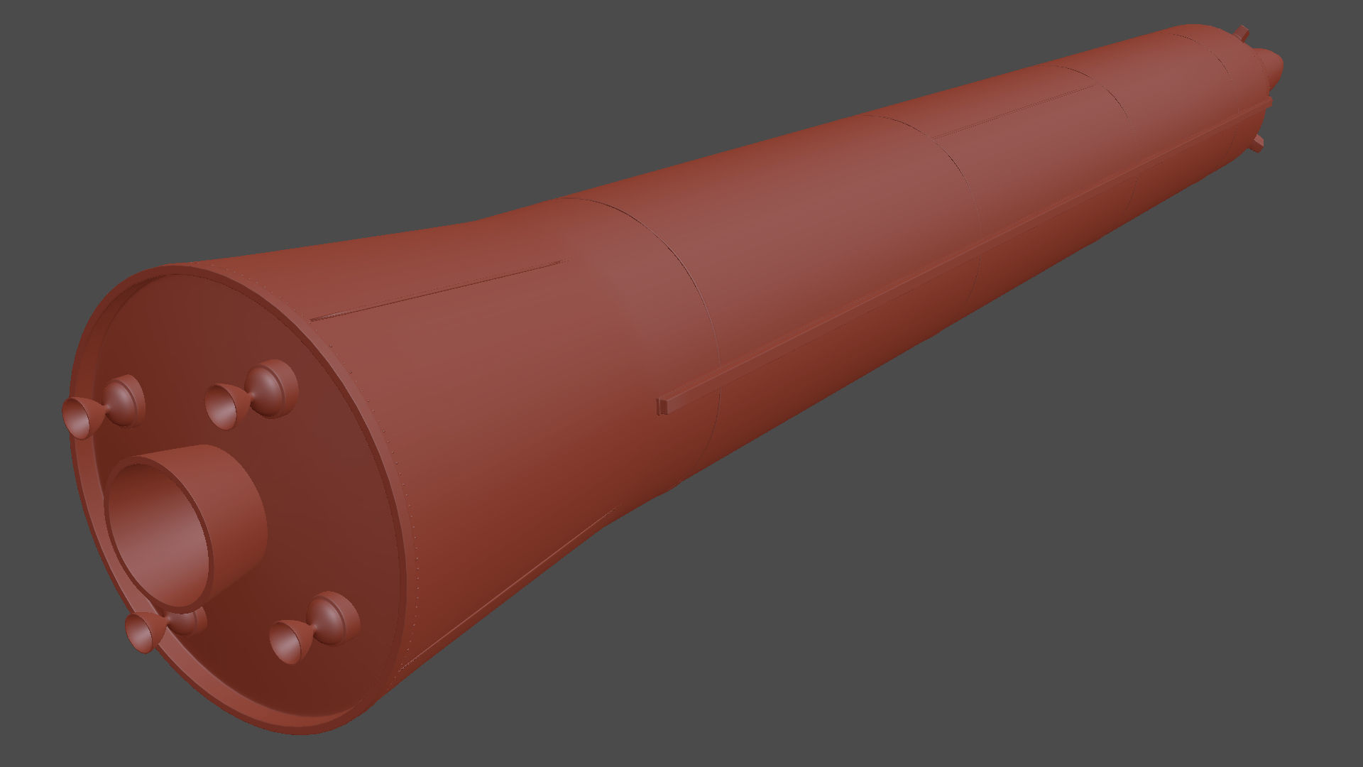 3D Hwasong-12 Ballistic missile Low-poly 3D model_11