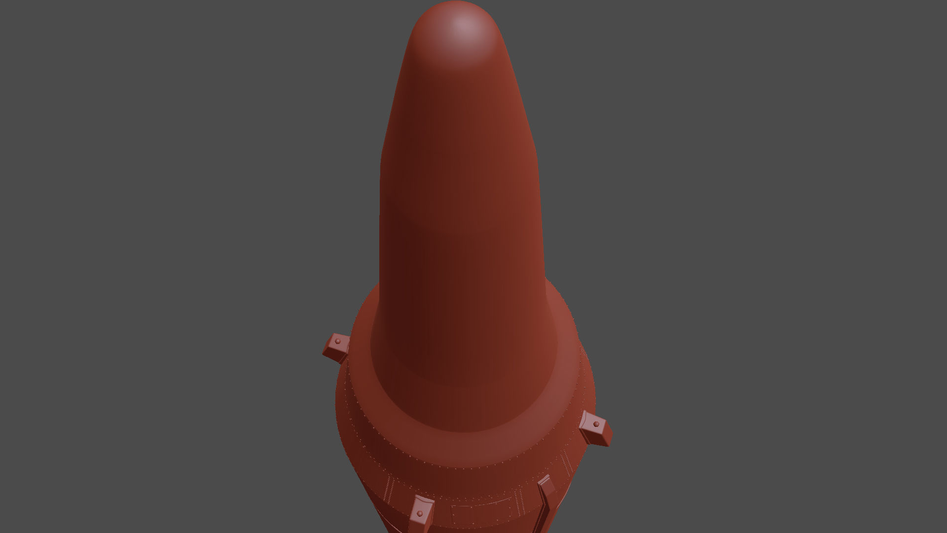 3D Hwasong-12 Ballistic missile Low-poly 3D model_10