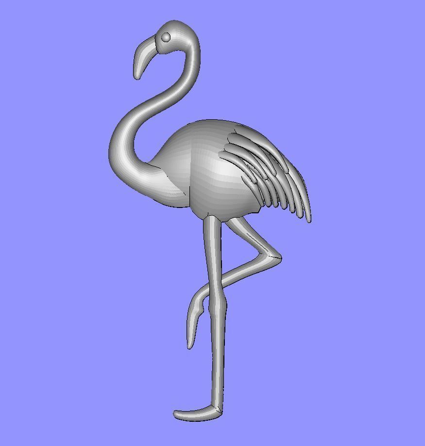 Flamingo Pendant 3D print model_7