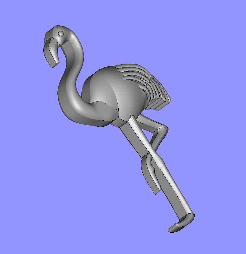 Flamingo Pendant 3D print model_8