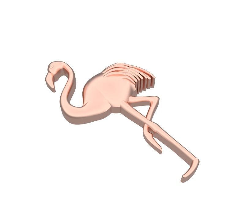 Flamingo Pendant 3D print model_1