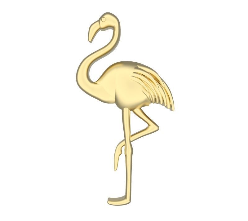 Flamingo Pendant 3D print model_4