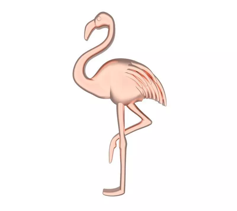 Flamingo Pendant 3D print model_0