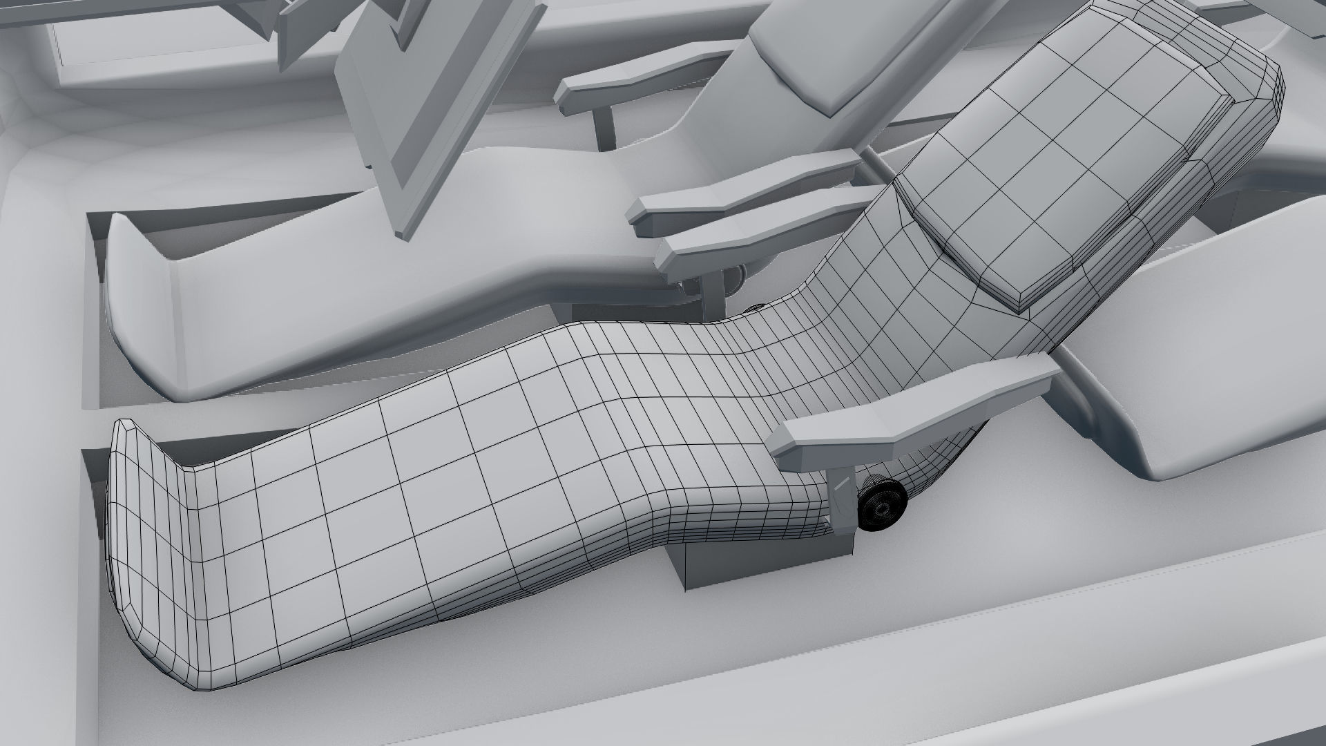 Hyperloop futuristic high speed train 3D model_10