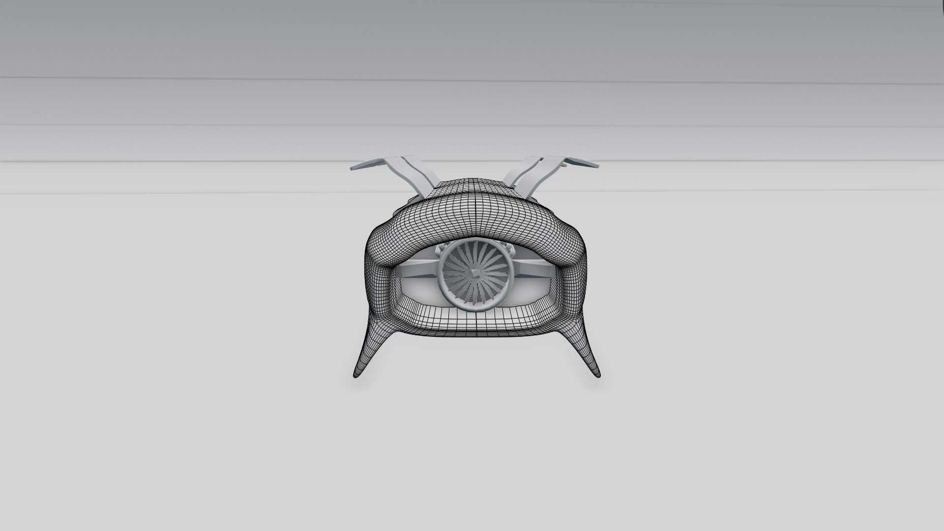 Hyperloop futuristic high speed train 3D model_9