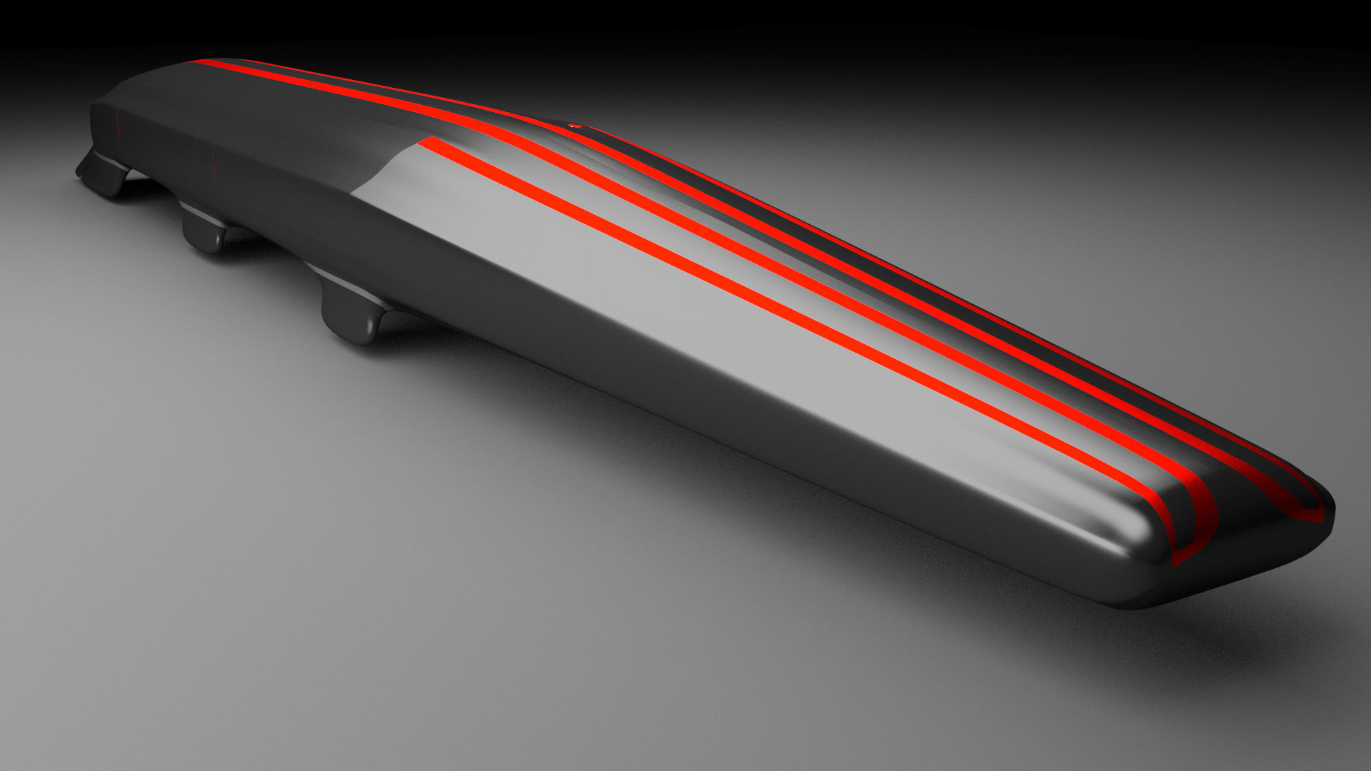 Hyperloop futuristic high speed train 3D model_3