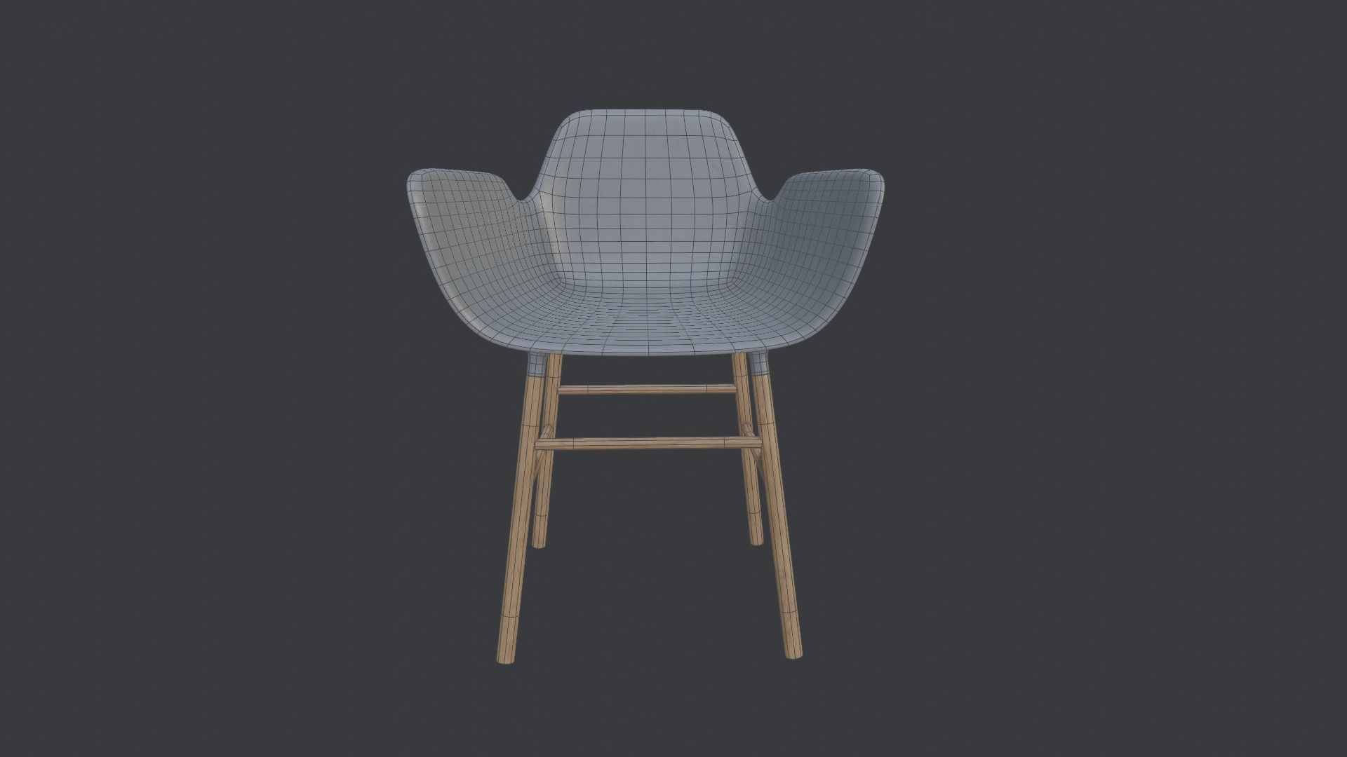 Bar Chair  Low-poly 3D model_7