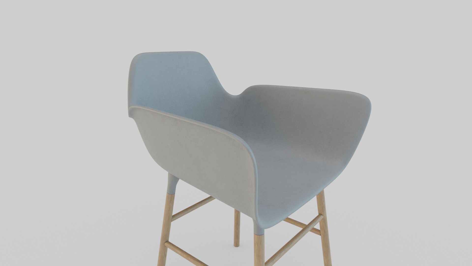 Bar Chair  Low-poly 3D model_2