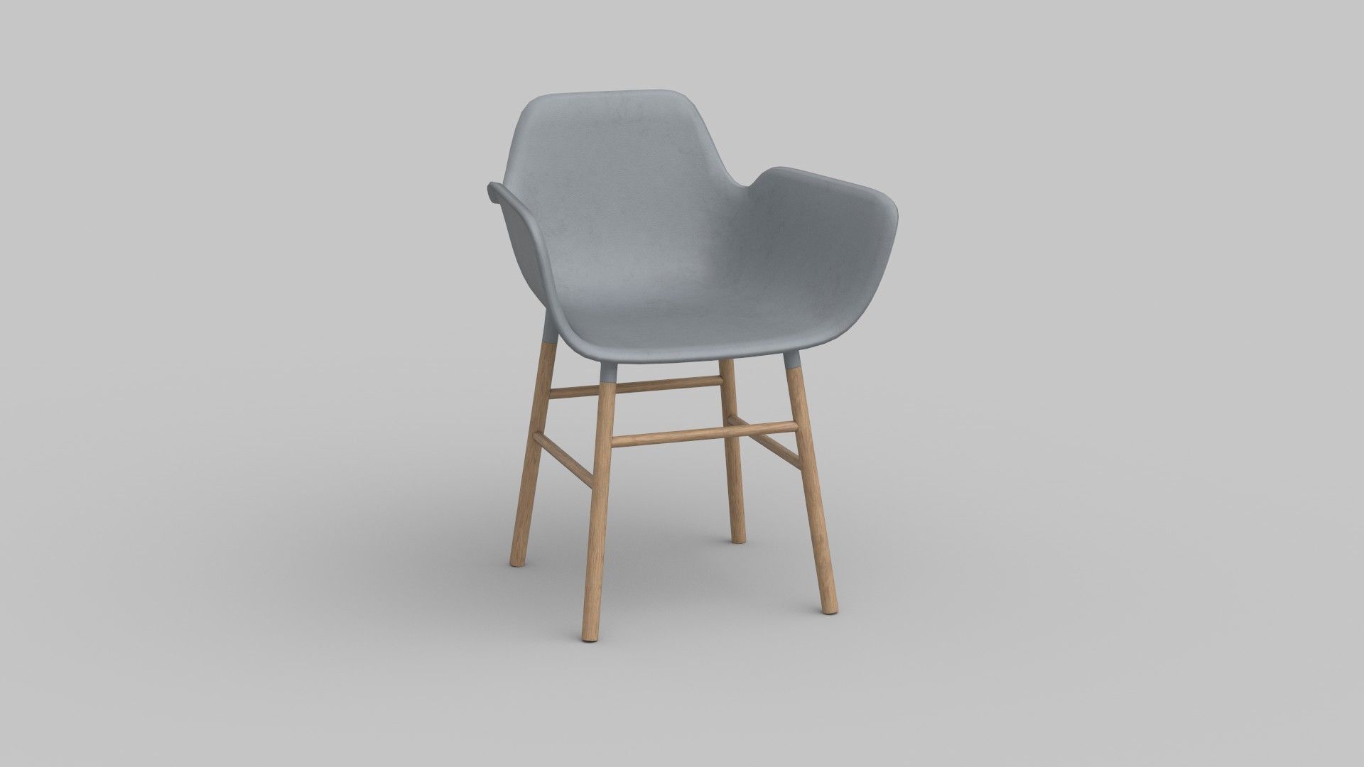 Bar Chair  Low-poly 3D model_1