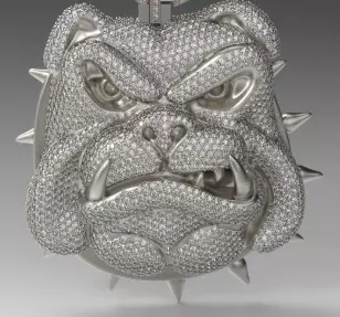 Iced out Cartoon Angry Bulldog 3D print model_0