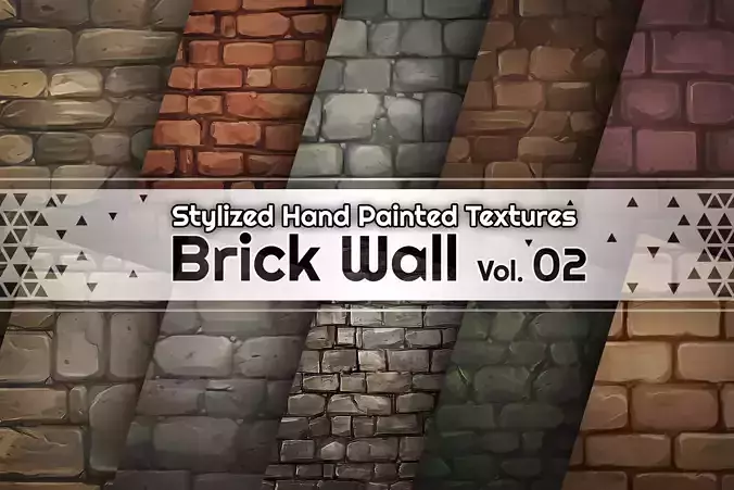 Hand Painted Brick Wall Textures Vol 02 Texture