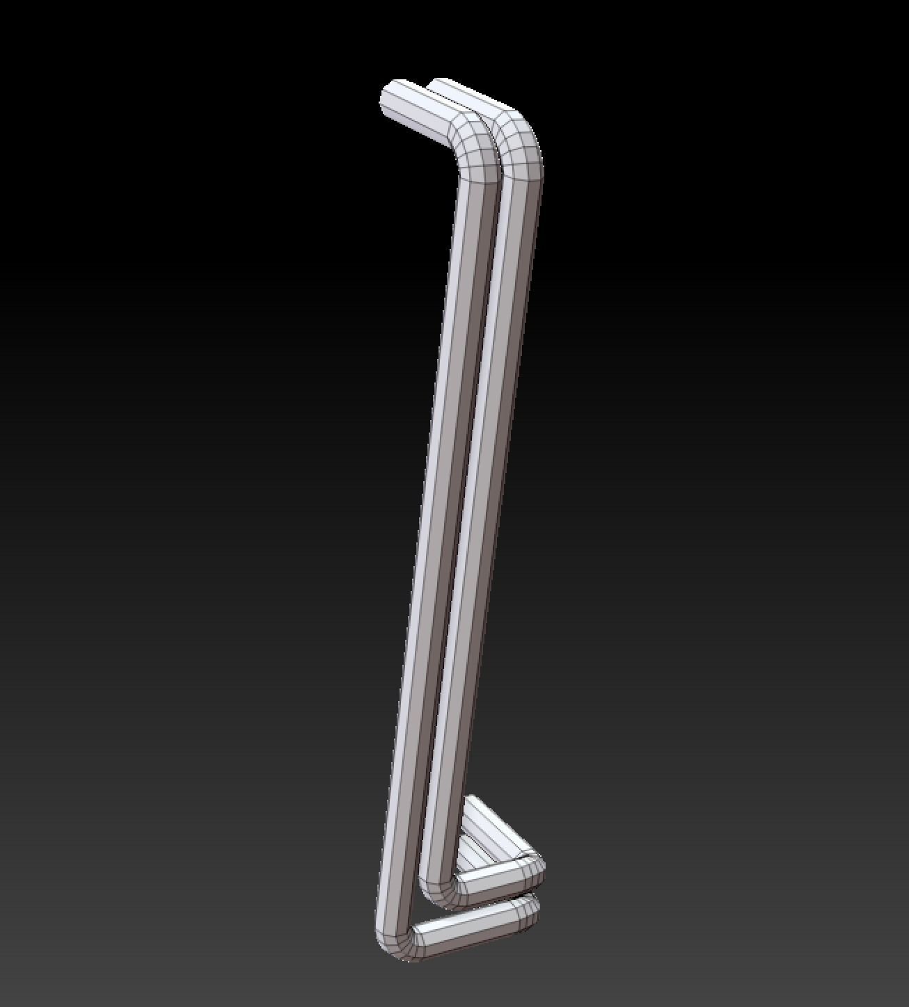 Industrial 3 Pipes  Low-poly 3D model Low-poly 3D model_8