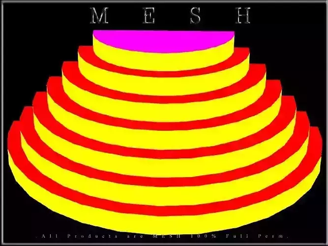 Half Round pyramid display