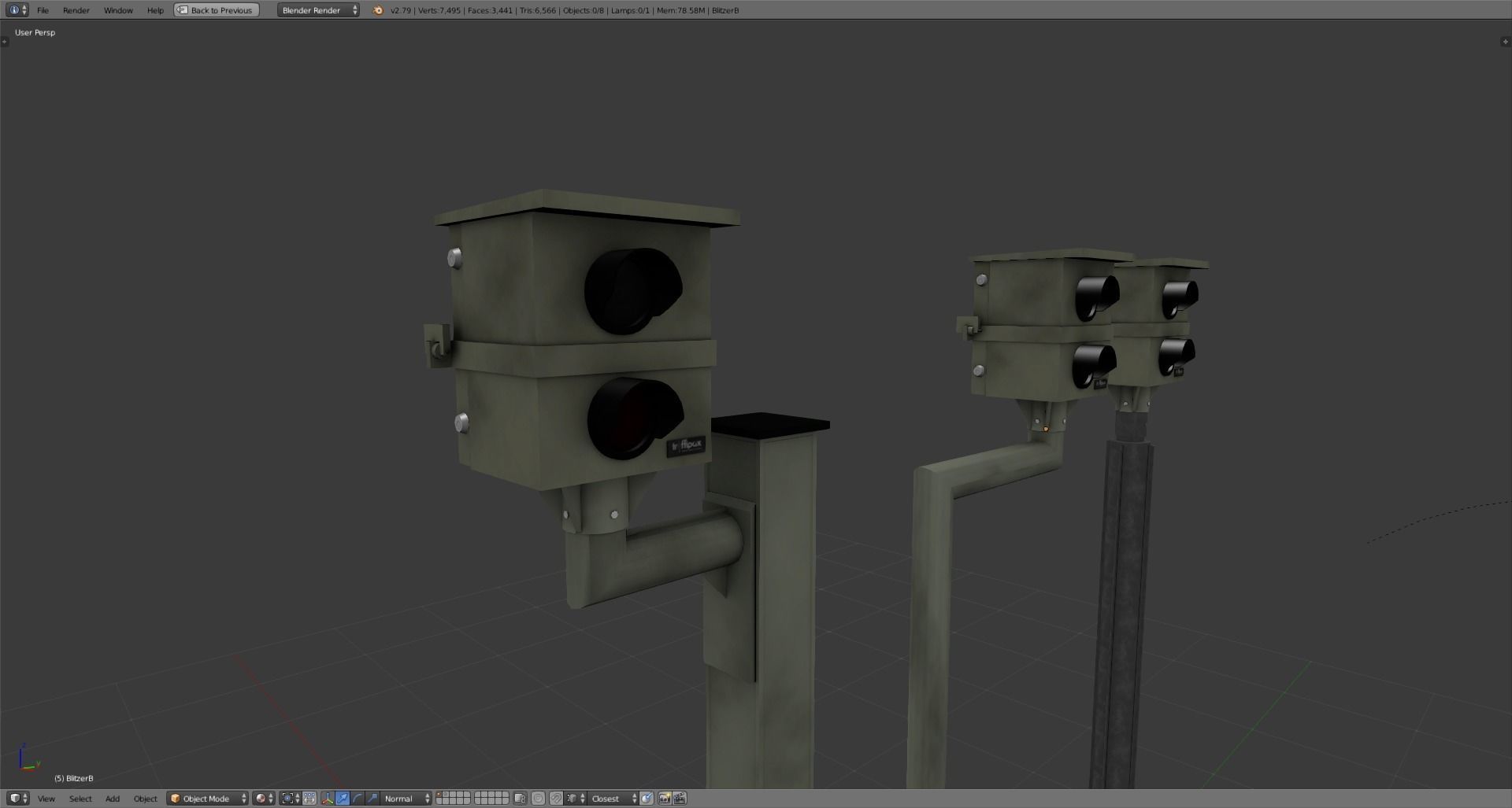 TraffiStar S350 Low-poly 3D model_3