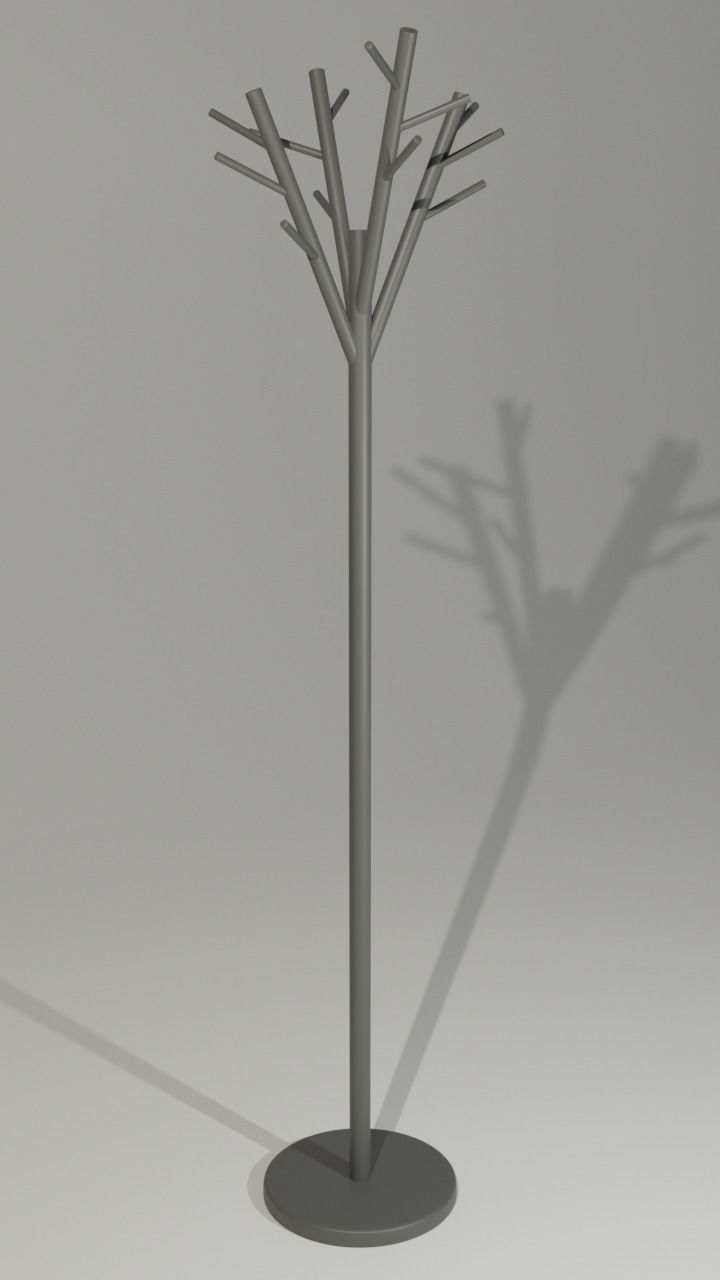 Coat Rack Stand 3D model_3
