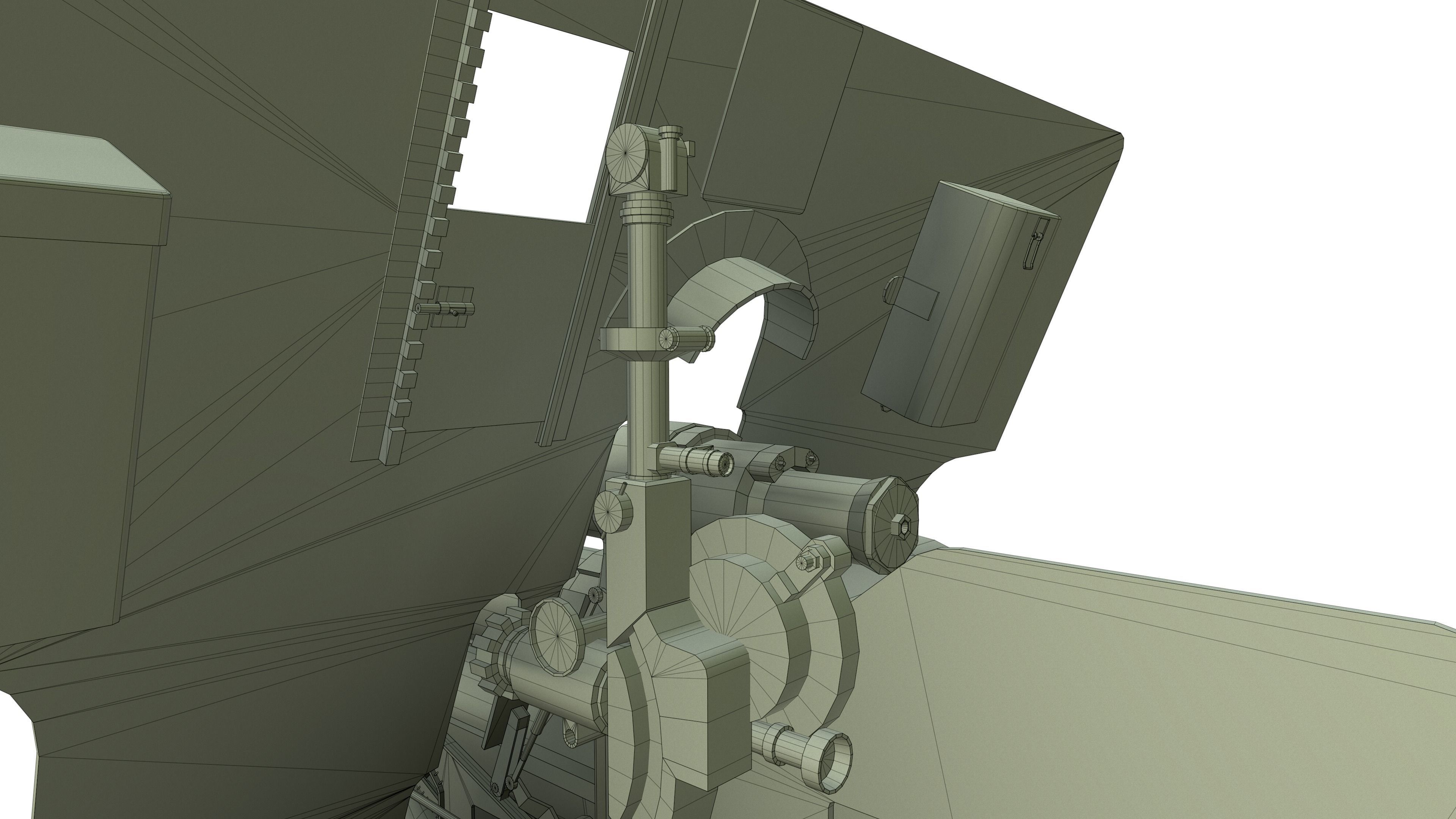 ZiS 3 soviet anti-tank gun Low-poly 3D model_14