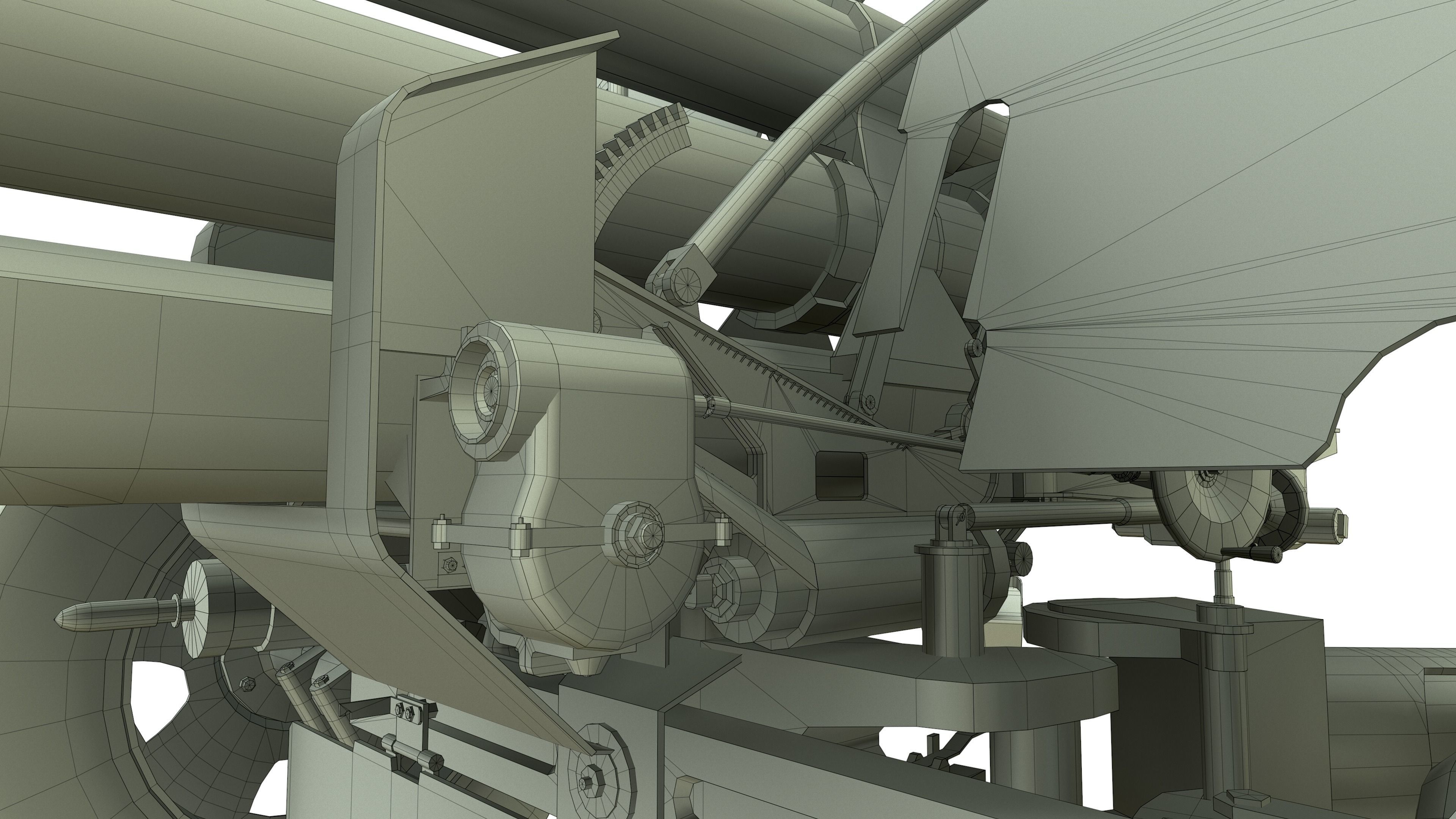 ZiS 3 soviet anti-tank gun Low-poly 3D model_9