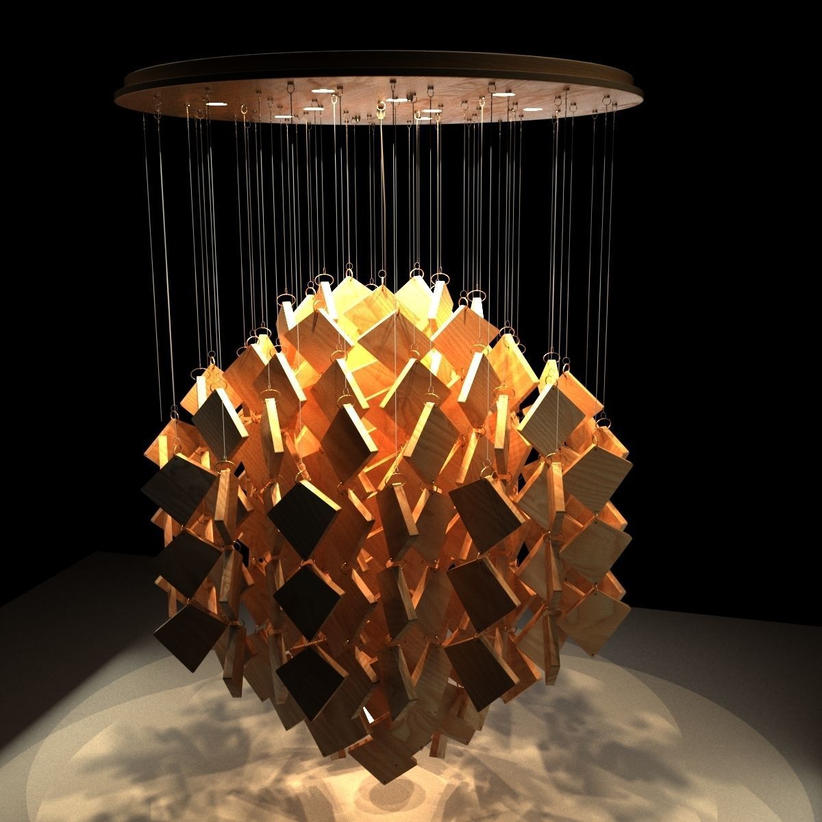 Chinese lantern 3D model_4