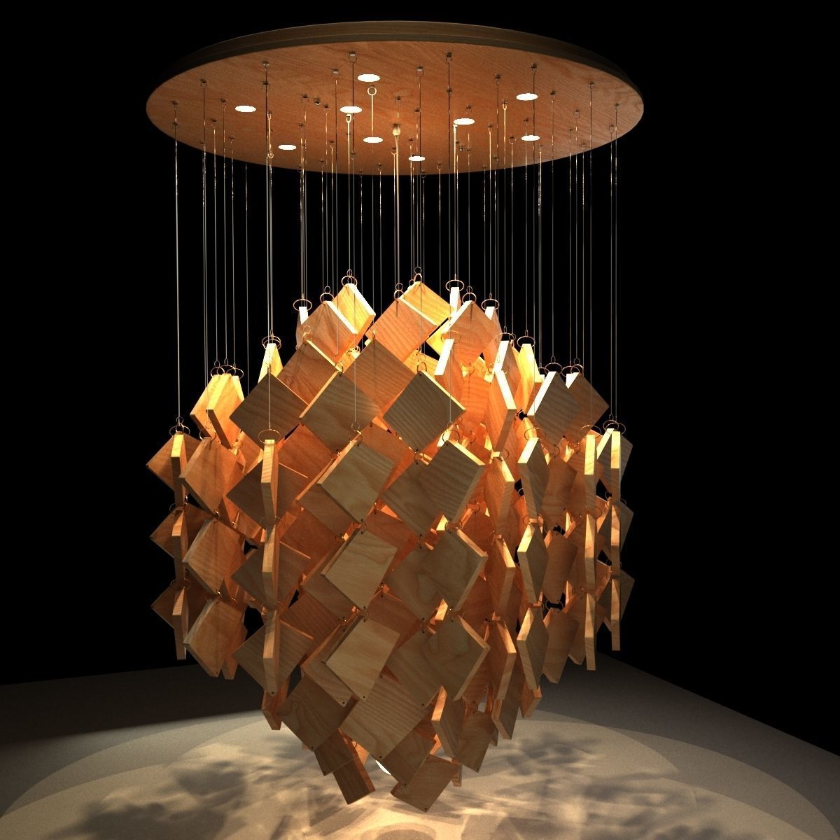 Chinese lantern 3D model_1