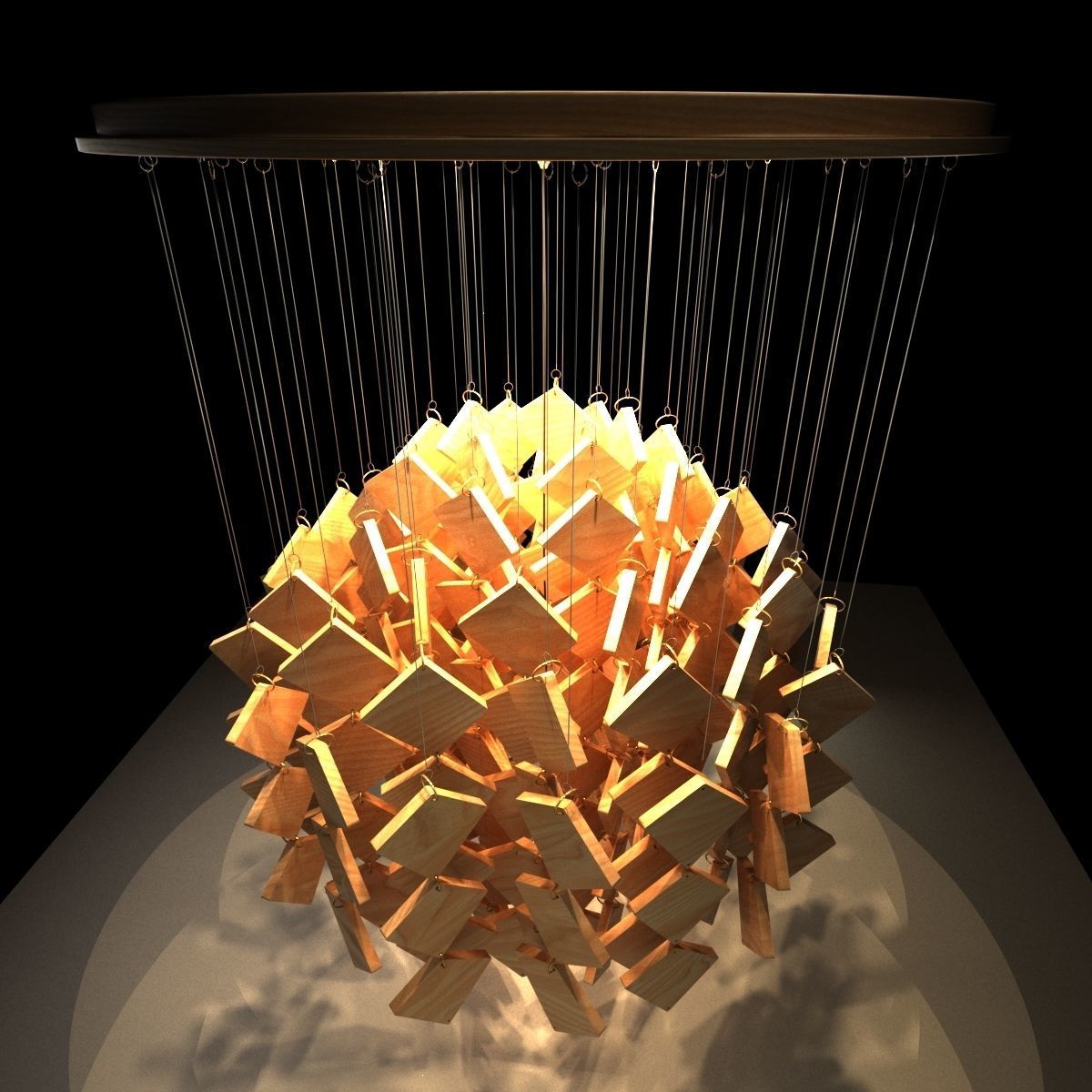 Chinese lantern 3D model_3