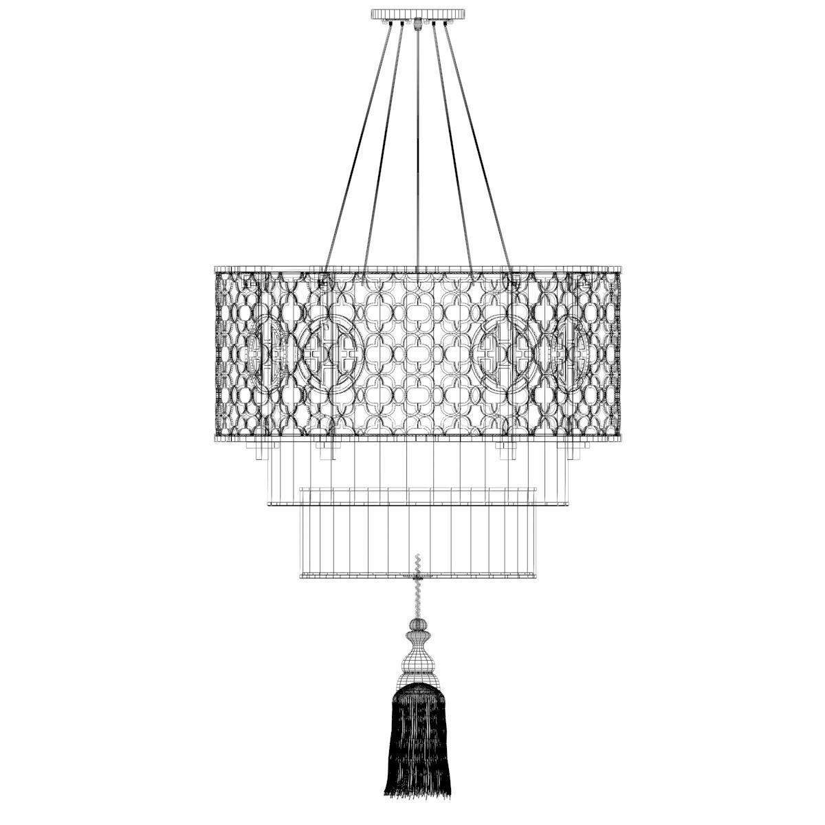 Chinese Red Lantern 3D model_5