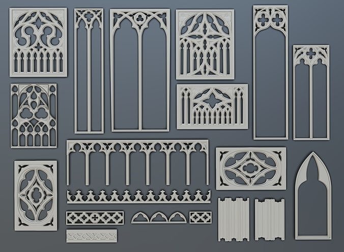 Gothic elements 3D print model