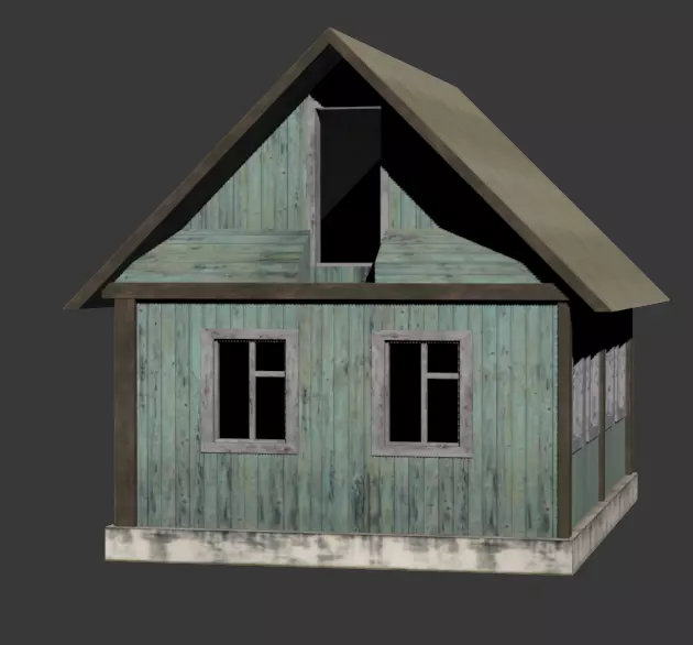 House wooden 3D model
