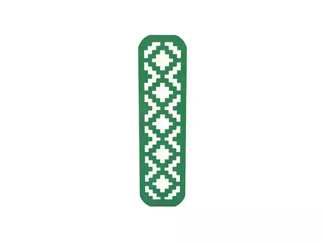 Bookmark cross stitch pattern - letter l