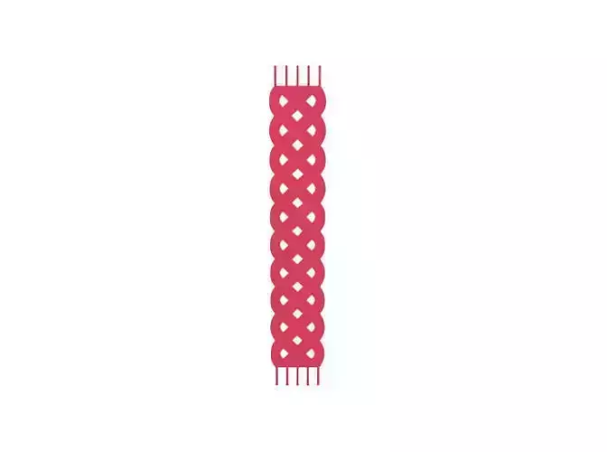 Bookmark braided lace knitting pattern