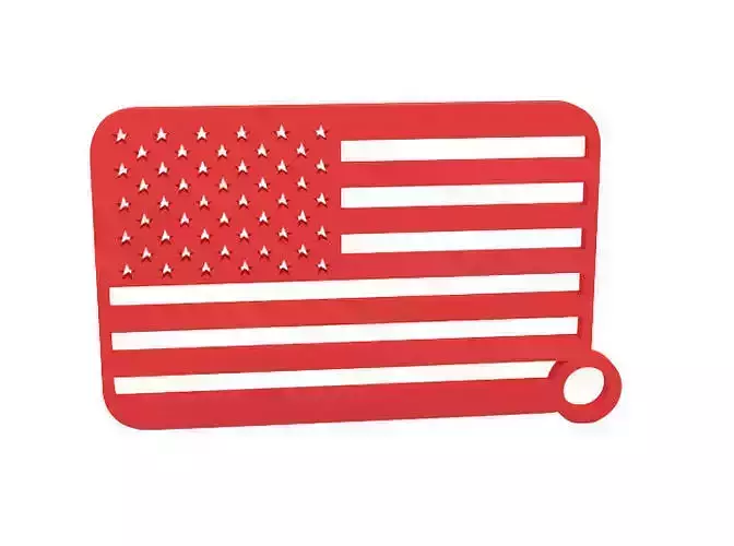 Keychain american flag coaster