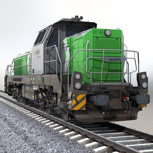 Vossloh Locomotive Low-poly 3D model