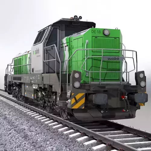 Vossloh Locomotive Low-poly 3D model