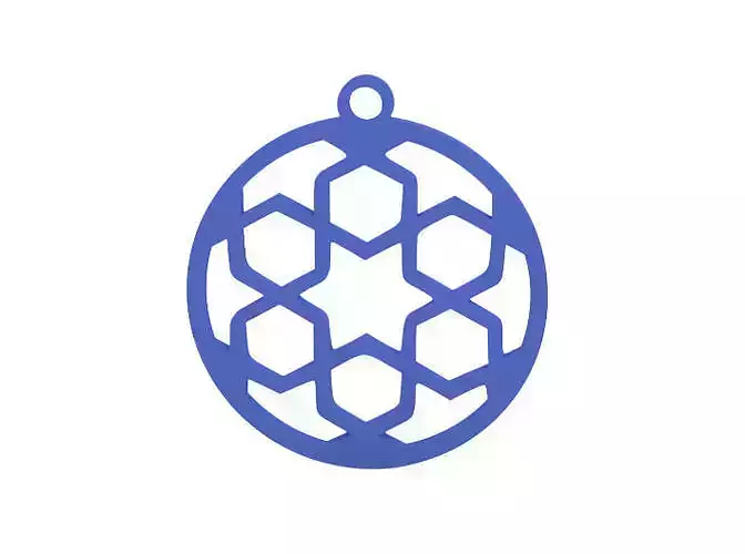 Earring hexagon ornament