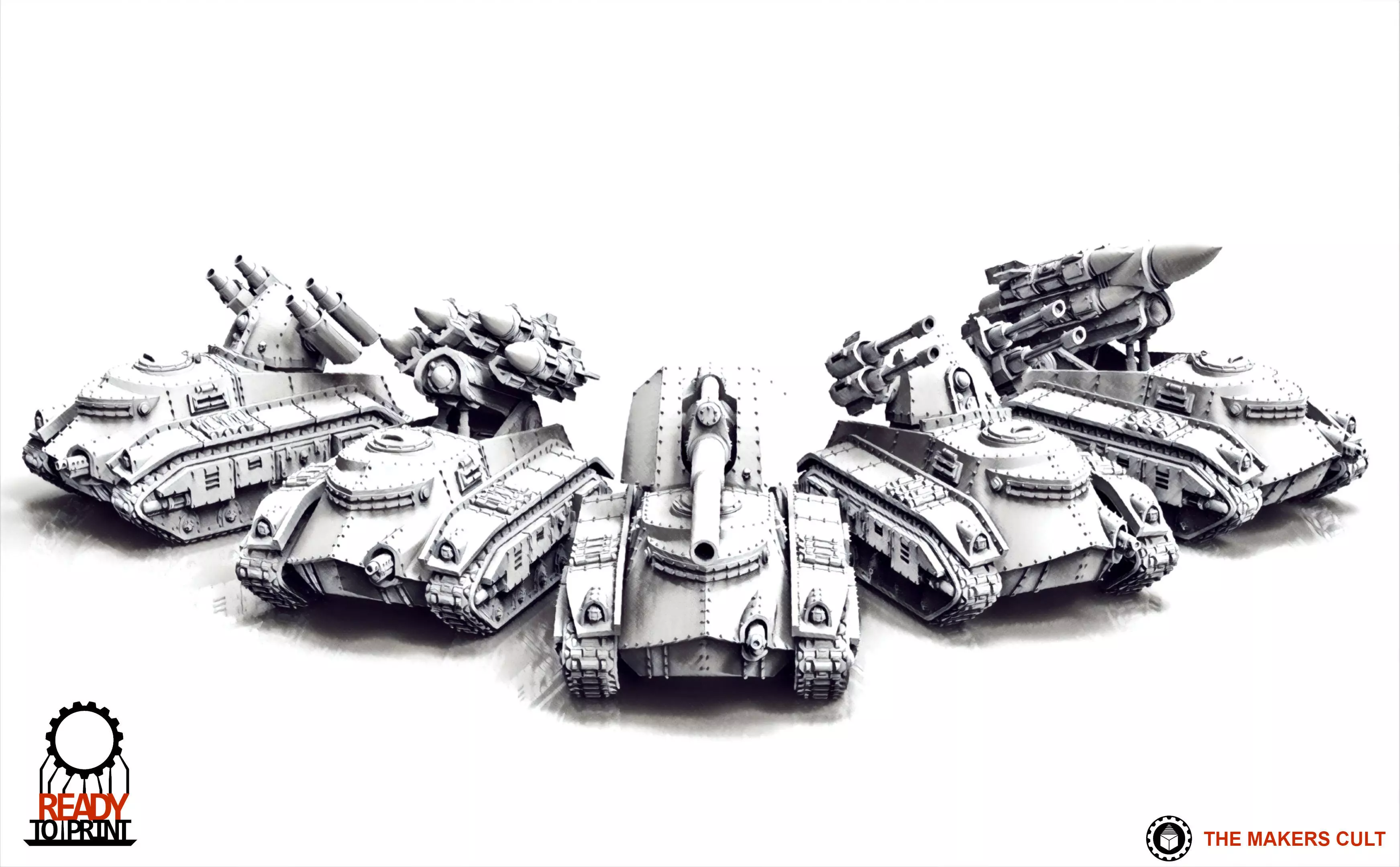 Feudal Guard Support Tanks 3D print model_0
