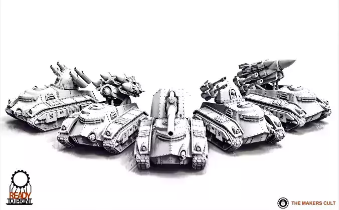 Feudal Guard Support Tanks 3D print model