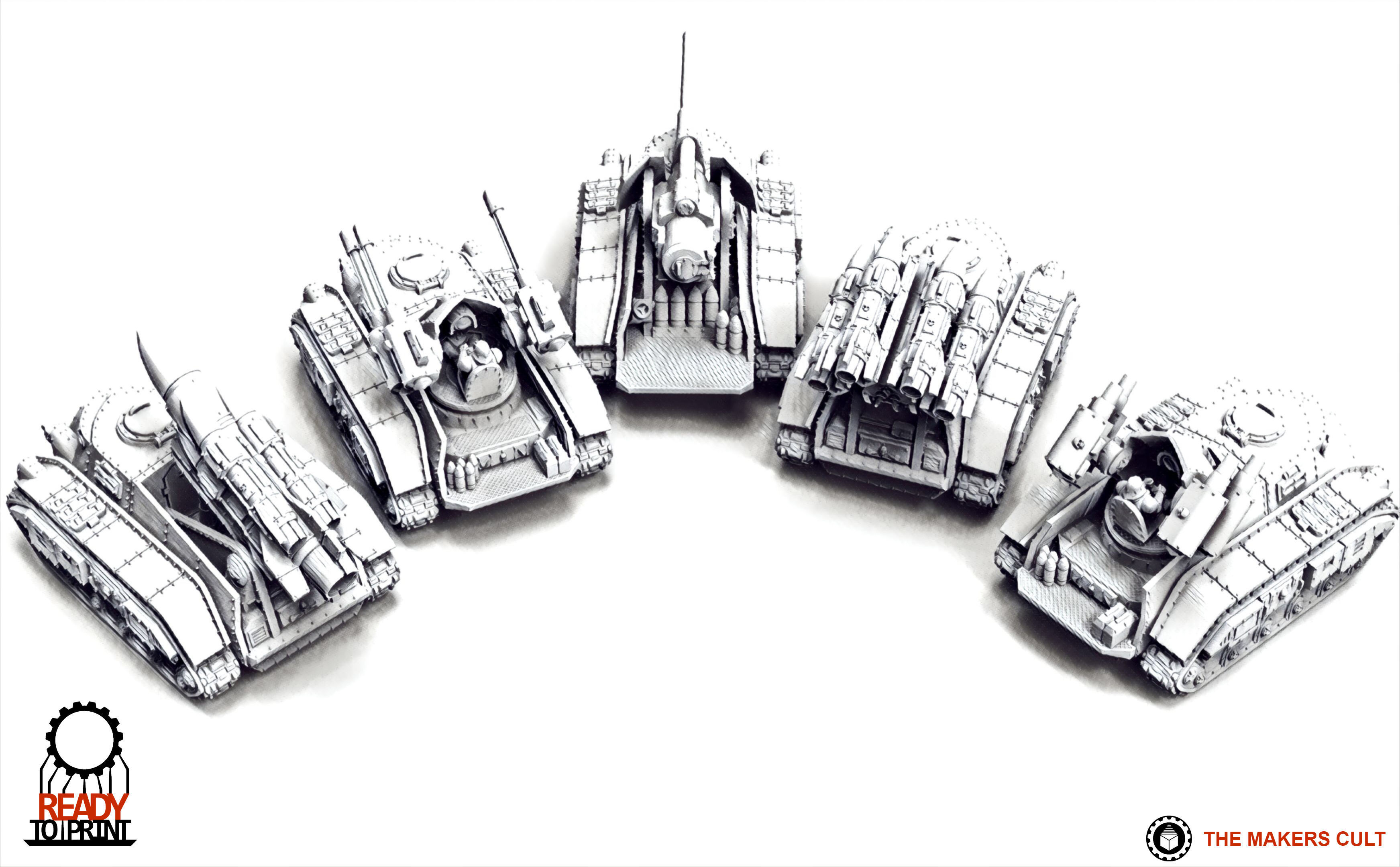 Feudal Guard Support Tanks 3D print model_2