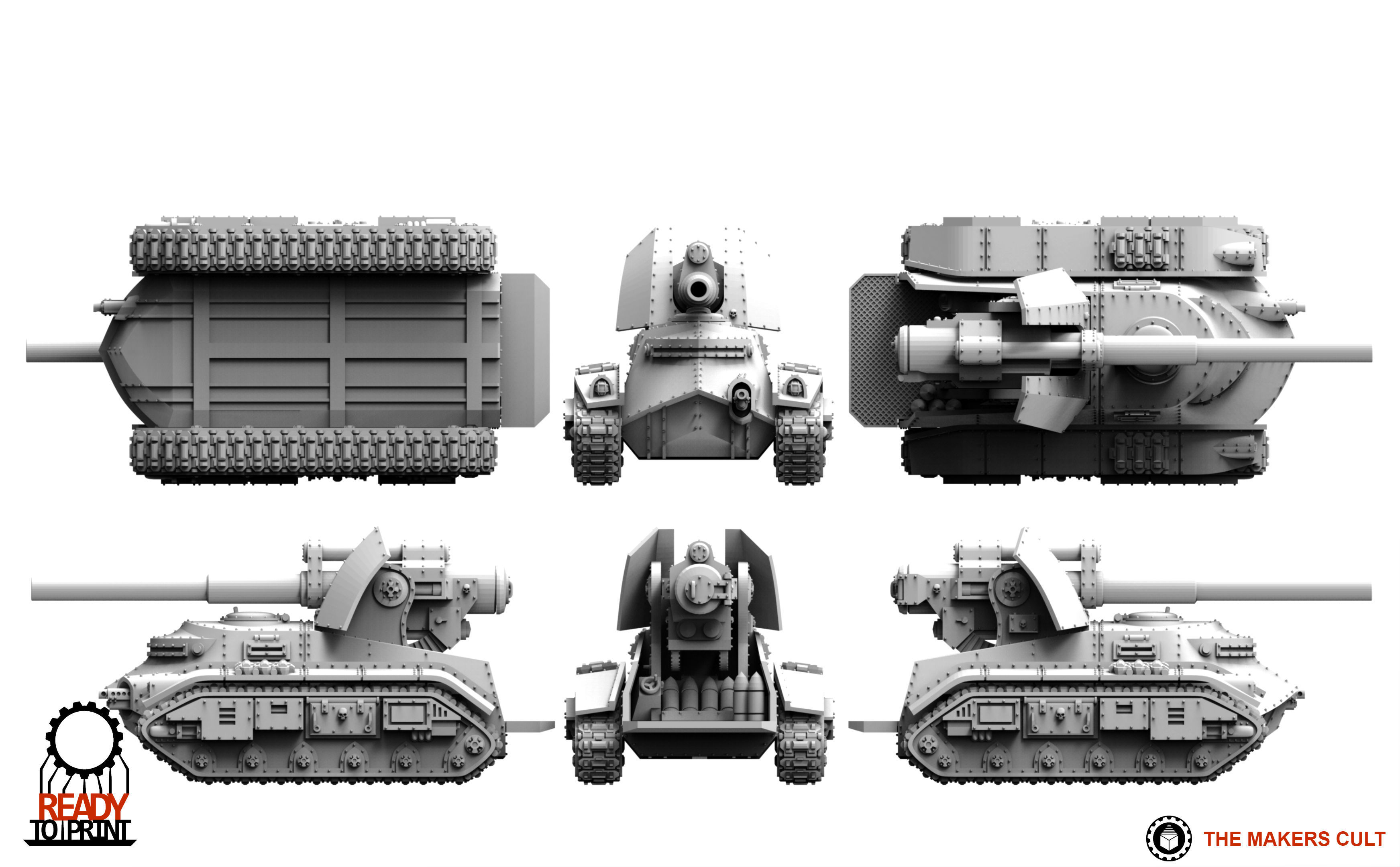 Feudal Guard Support Tanks 3D print model_5