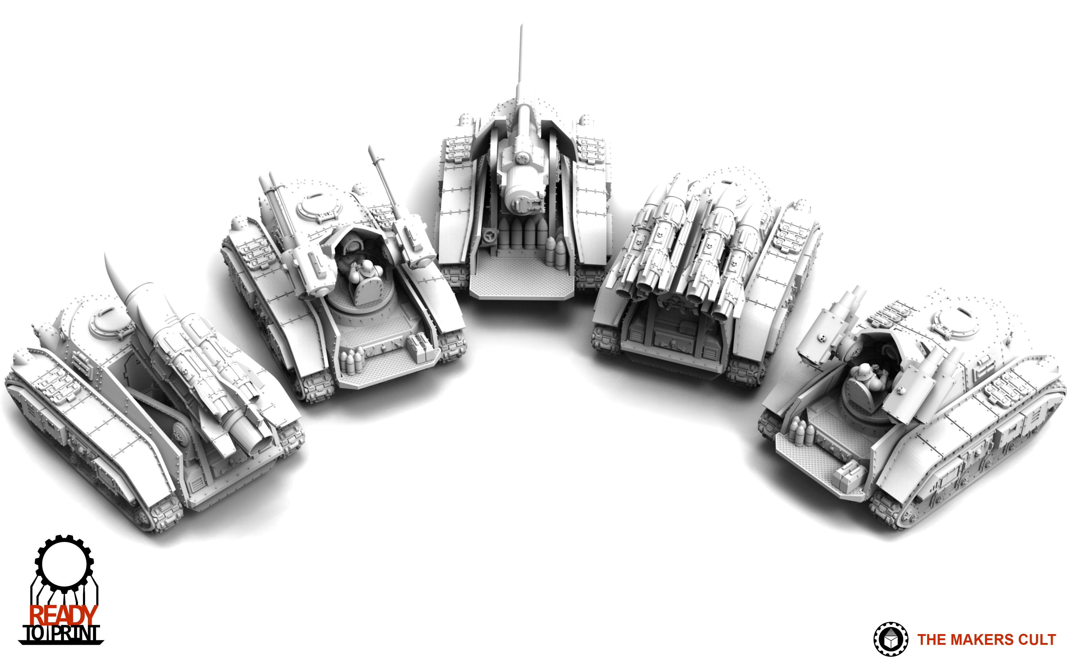Feudal Guard Support Tanks 3D print model_23