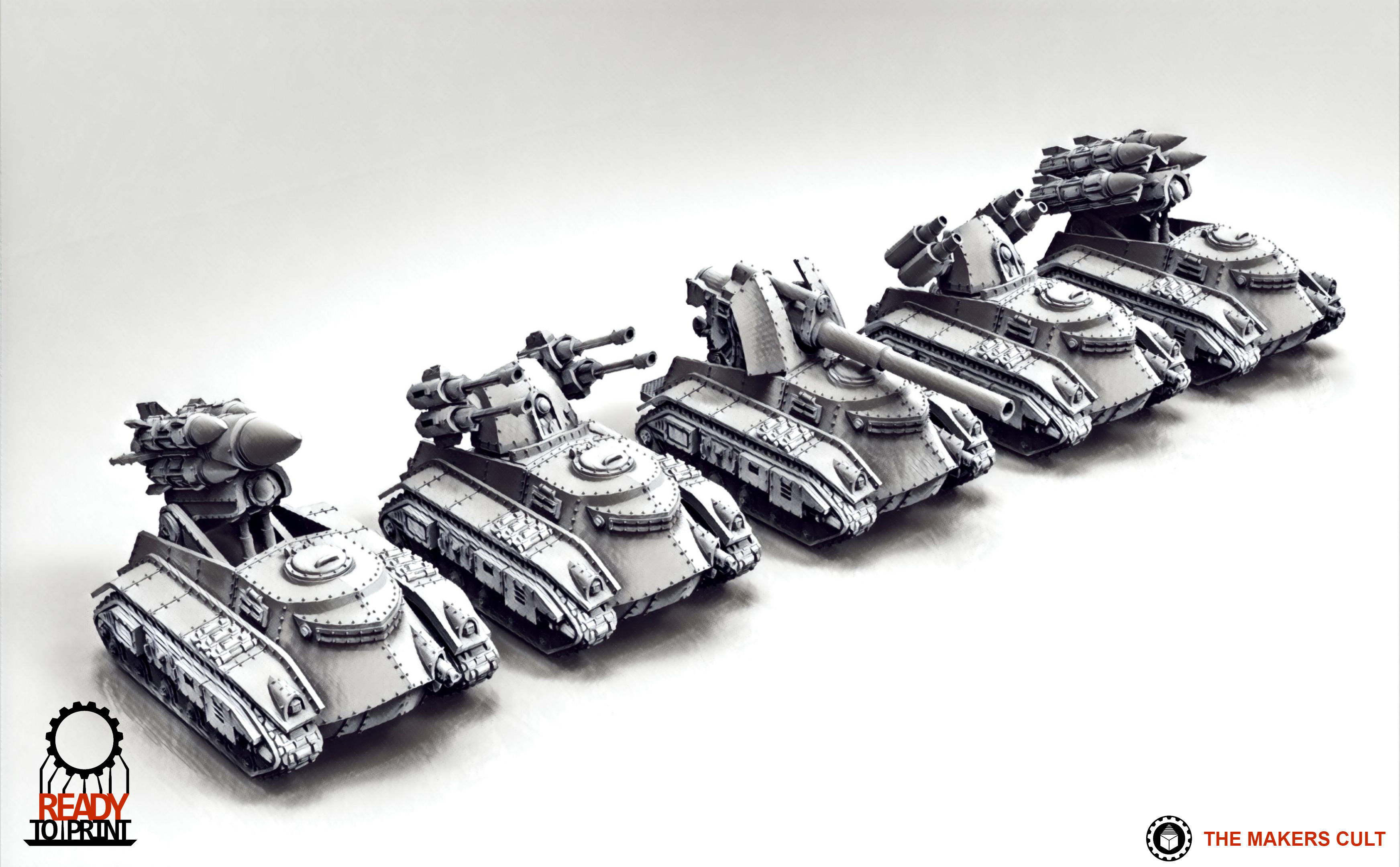 Feudal Guard Support Tanks 3D print model_25