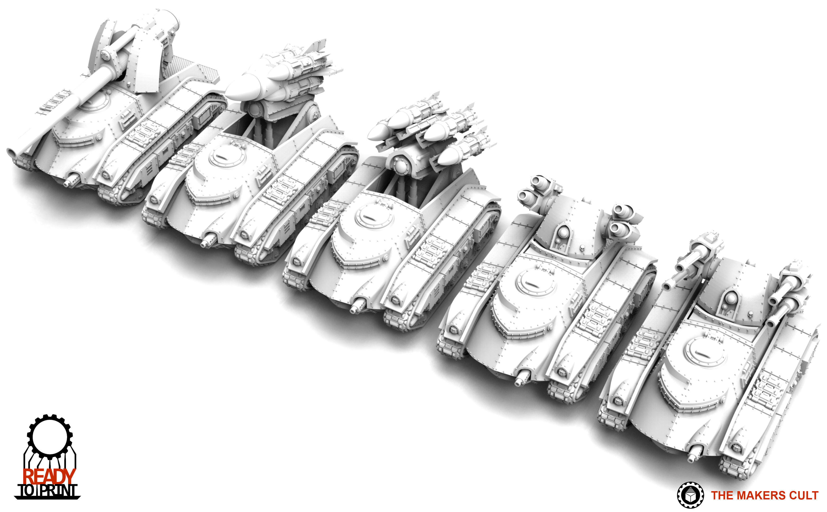 Feudal Guard Support Tanks 3D print model_3