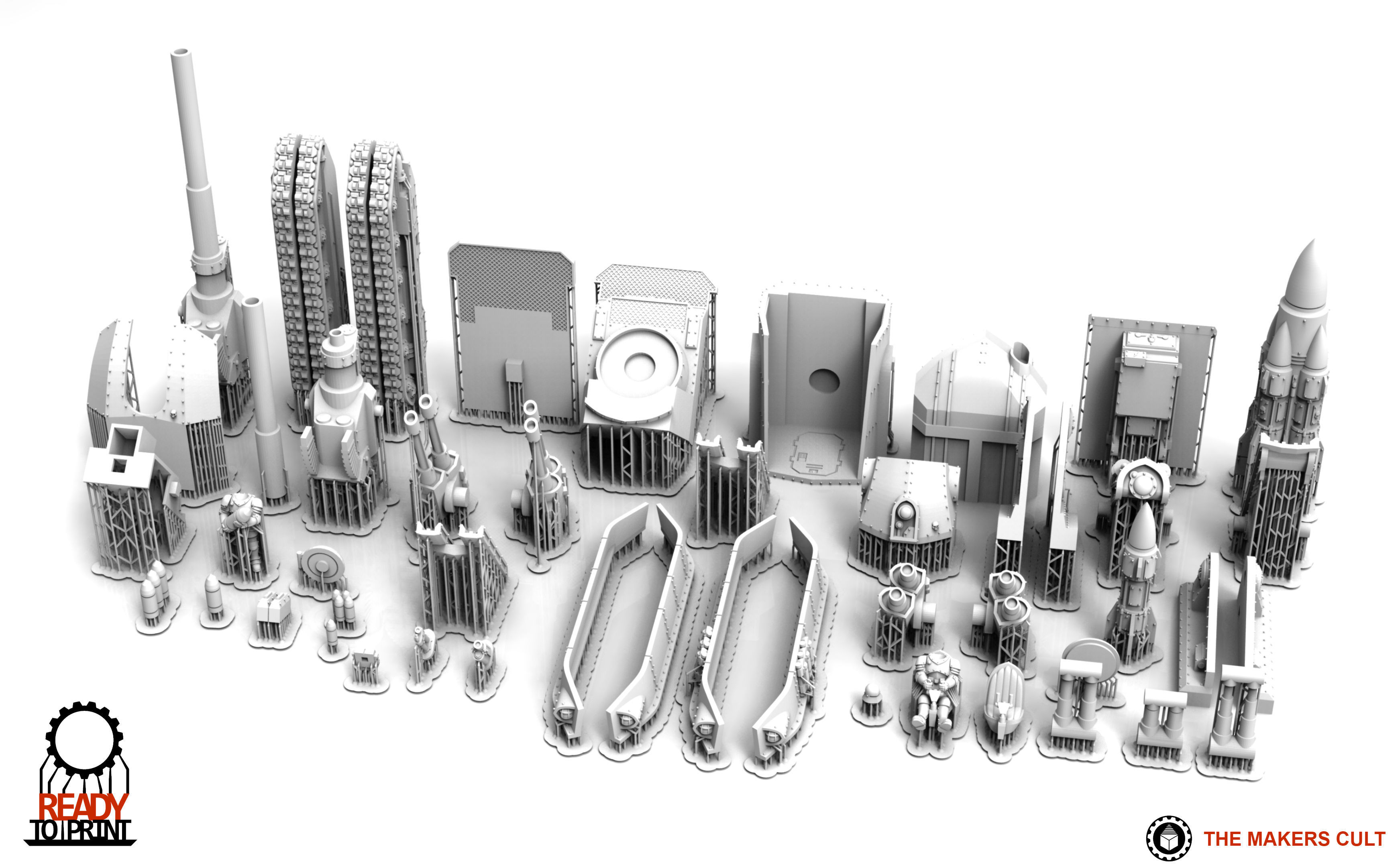 Feudal Guard Support Tanks 3D print model_1