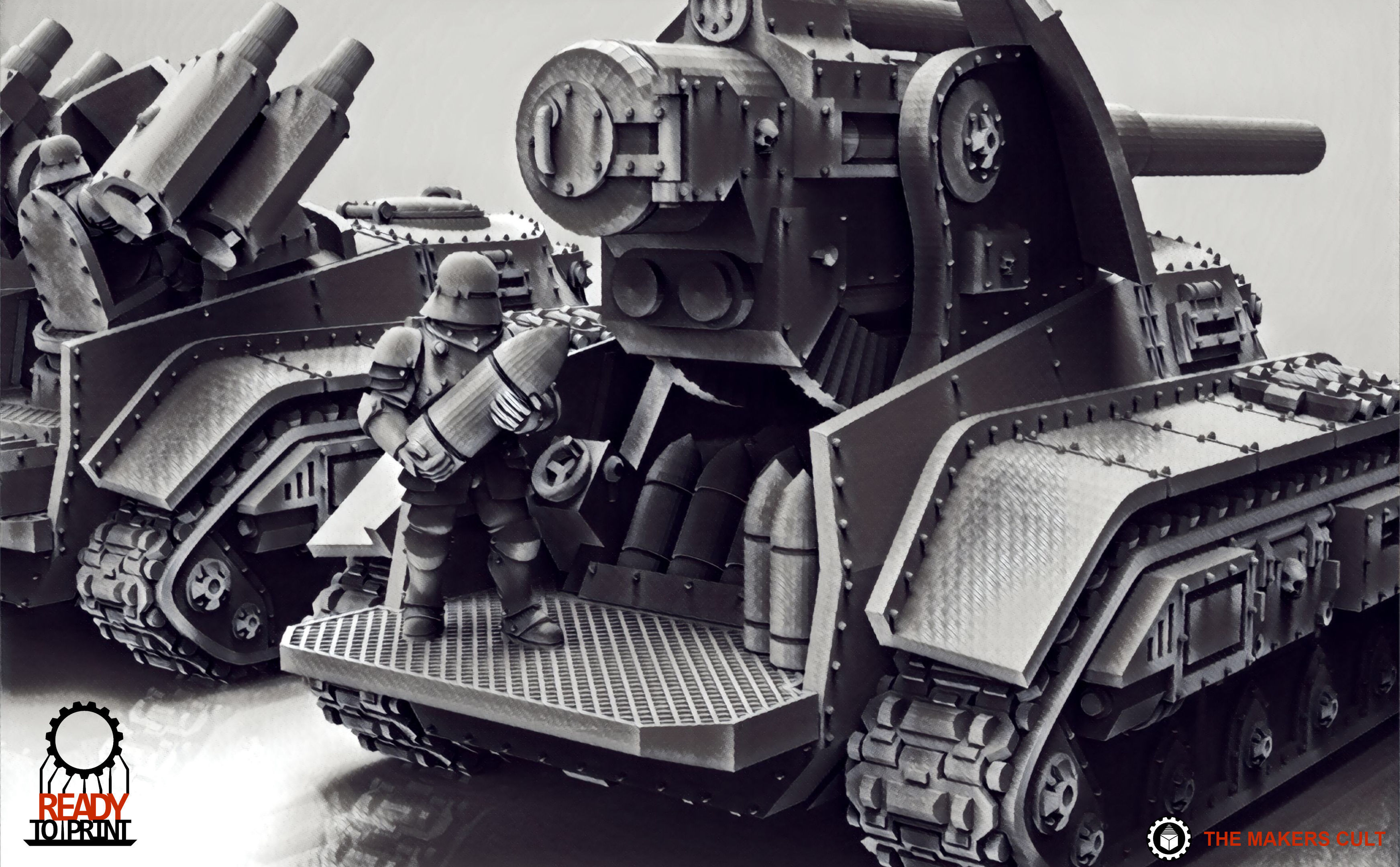 Feudal Guard Support Tanks 3D print model_11